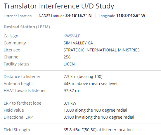 Sample of a U/D study